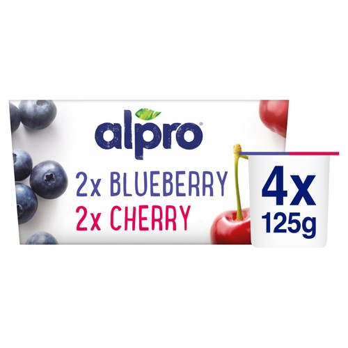 Alpro Blueberry Cherry Dairy Free Yoghurt Alternative thumbnail 2
