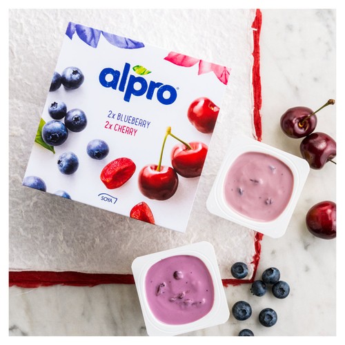 Alpro Blueberry Cherry Dairy Free Yoghurt Alternative thumbnail 4