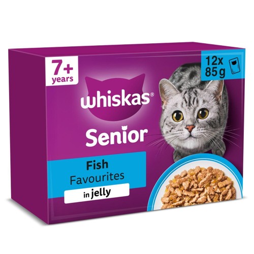 Whiskas 7+ Senior Wet Cat Food Fish Favourites in Jelly