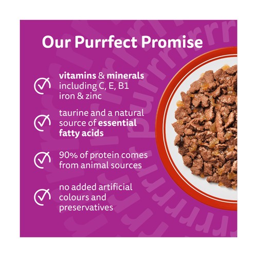 Whiskas 1+ Adult Wet Cat Food Pouches Meaty Meals in Jelly thumbnail 2