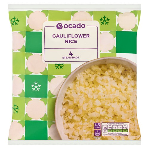 Ocado Frozen 4 Steam Bags Cauliflower Rice thumbnail 2