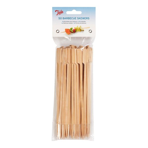 Tala 50 18cm Bamboo Skewers for BBQ's, Kebabs,