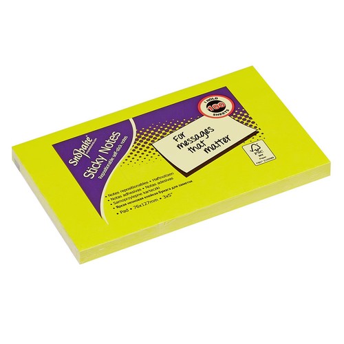 Sticky Note Cube, Neon Assorted Pack thumbnail 3