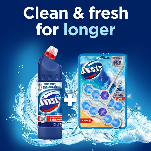 Domestos Power 5 Toilet Rim Block Ocean  thumbnail 7