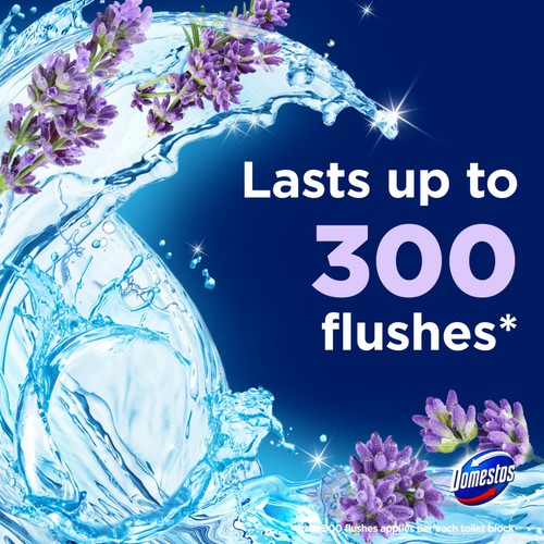 Domestos Power 5 Toilet Rim Block Lavender thumbnail 2