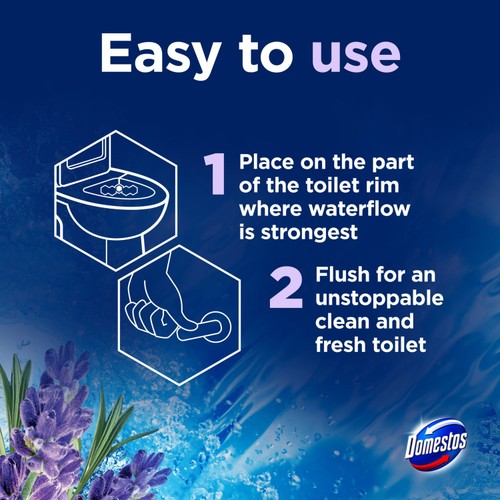 Domestos Power 5 Toilet Rim Block Lavender thumbnail 4