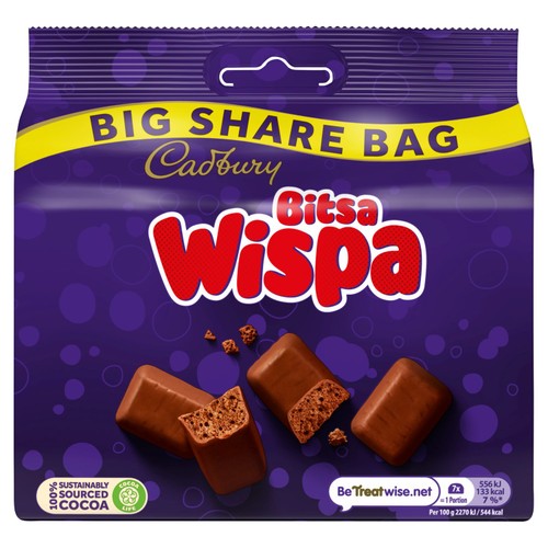 Cadbury Bitsa Wispa Chocolate Big Share Bag