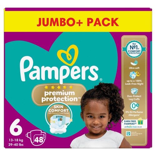 Pampers Premium Protection Nappies, Size 6 (13kg+) Jumbo+ Pack thumbnail 9