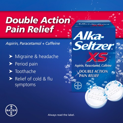 Alka Seltzer XS Extra Strong Pain Relief Effervescent Tablets thumbnail 2