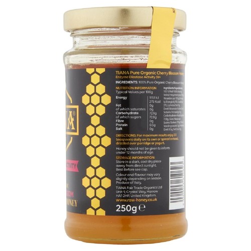 TIANA Pure Organic Cherry Blossom Raw Active Honey thumbnail 4
