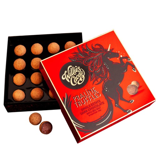 Willie's Cacao Dark Chocolate Praline Truffles Gift Box thumbnail 2