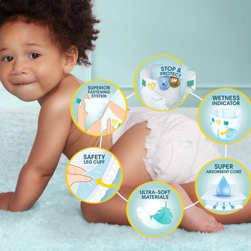 Pampers New Baby Nappies, Size 3 (6-10kg) Jumbo+ Pack thumbnail 5