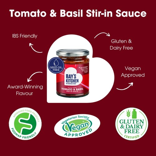 Bay's Kitchen Tomato & Basil Stir-in Low Fodmap Sauce thumbnail 2