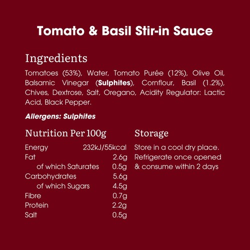 Bay's Kitchen Tomato & Basil Stir-in Low Fodmap Sauce thumbnail 4