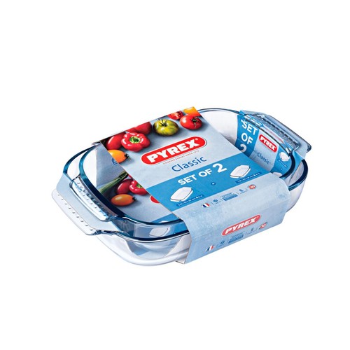Pyrex Classic 2 Piece Rectangular Roaster Set thumbnail 2