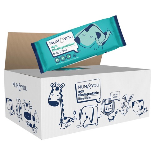 Mum & You 100% Biodegradable Baby Wipes, Multipack thumbnail 2