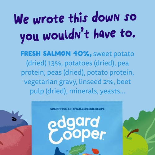 Edgard & Cooper Adult Grain Free Dry Dog Food with Fresh Norwegian Salmon thumbnail 8
