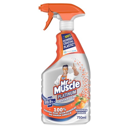Mr Muscle Platinum Antibacterial Bathroom Spray Mandarin