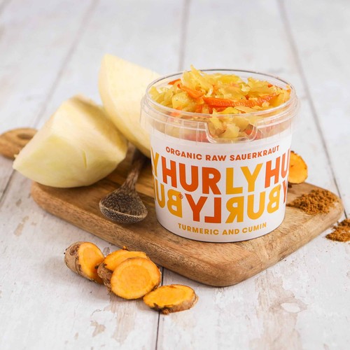 Hurly Burly Turmeric and Cumin Organic Raw Sauerkraut thumbnail 2