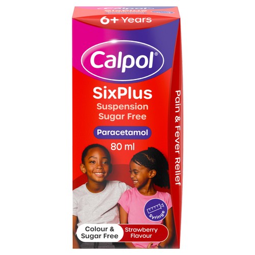 Calpol SixPlus Sugar Free Oral Suspension Strawberry 6+ Years