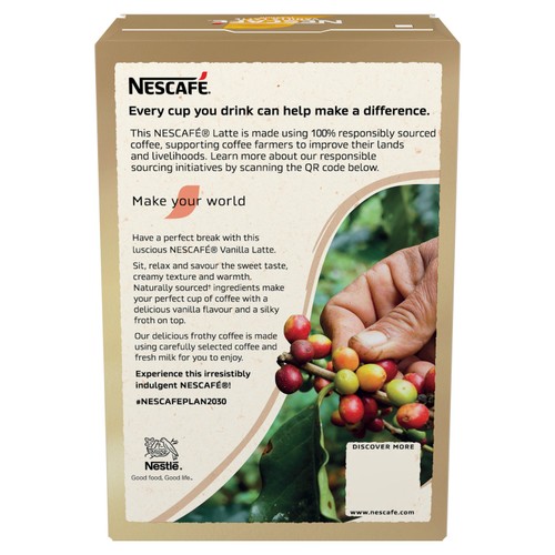 Nescafe Vanilla Latte Instant Coffee 7 Sachets thumbnail 3