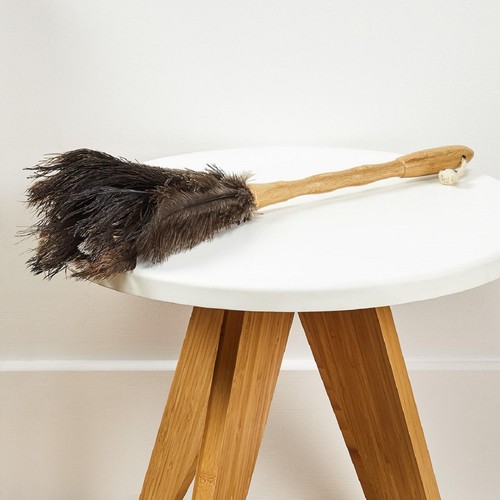 Addis Bamboo Natural Ostrich Feather Long Reach Duster, Bamboo thumbnail 2
