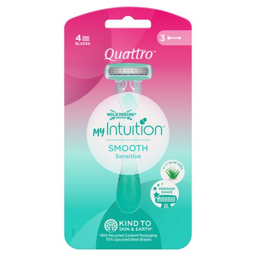 Wilkinson Sword myIntuition Smooth Sensitive Quattro Womens