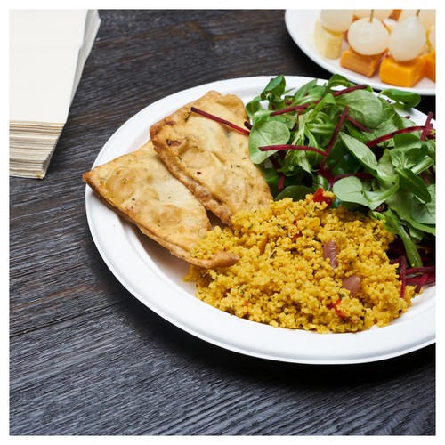 White 22cm Bagasse Party Plates thumbnail 5