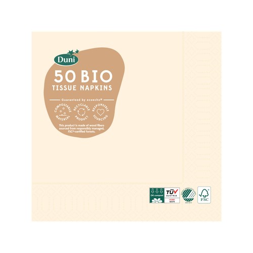 Cream Compostable Paper Napkins thumbnail 2