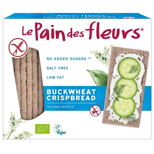Le Pain Des Fleurs Organic Buckwheat No Added Salt or Sugar Crispbread