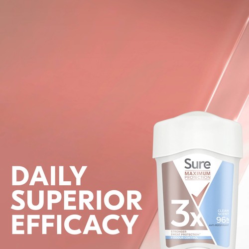 Sure Maximum Protection Clean Scent Cream Stick Antiperspirant thumbnail 10