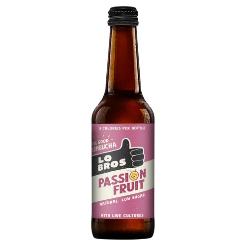 Lo Bros Kombucha Passionfruit Low Sugar