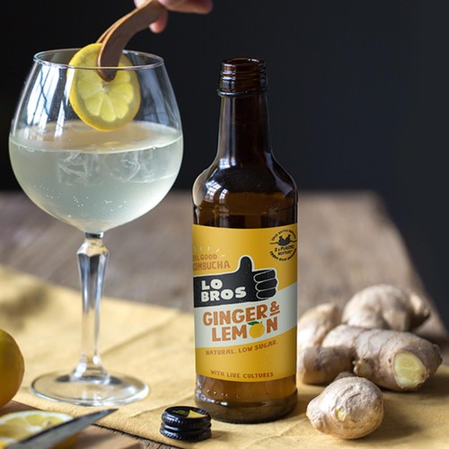 Lo Bros Kombucha Ginger & Lemon Low Sugar thumbnail 4