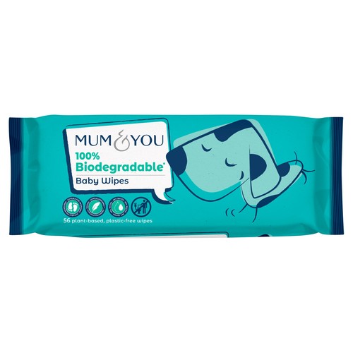 Mum & You 100% Biodegradable Baby Wipes, Jumbo Pack thumbnail 3