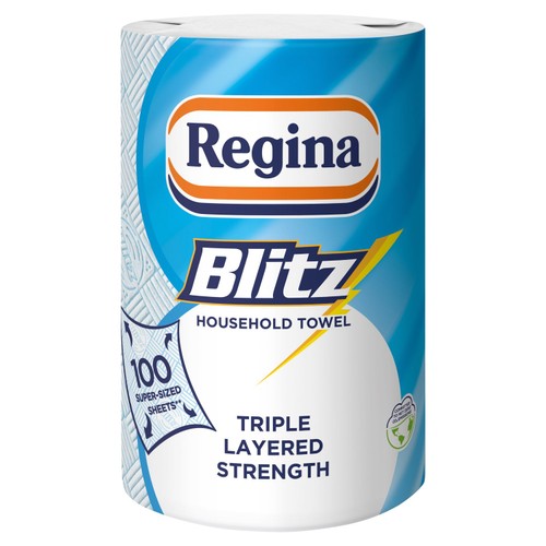 Regina Blitz Kitchen Roll 100 Supersized Sheets 1 Roll