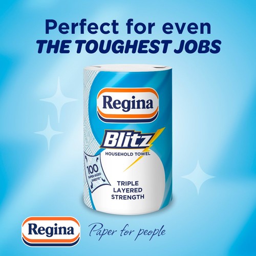 Regina Blitz Kitchen Roll 100 Supersized Sheets 1 Roll thumbnail 4
