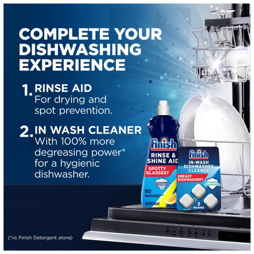 Finish In-Wash Dishwasher Machine Cleaner Tablets thumbnail 9