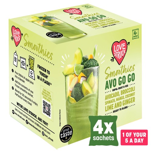 Love Struck Avocado, Mango Spinach and Coconut Smoothie Mix