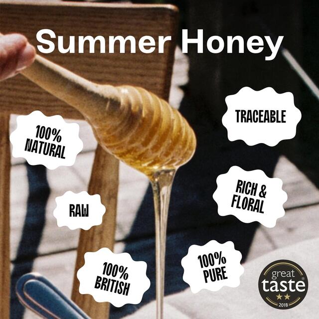 Black Bee Honey British Summer Runny Wildflower Honey thumbnail 6