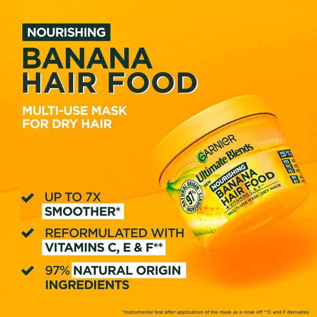 Garnier Ultimate Blends Hair Food Banana 3-in-1 Hair Mask Treatment thumbnail 2