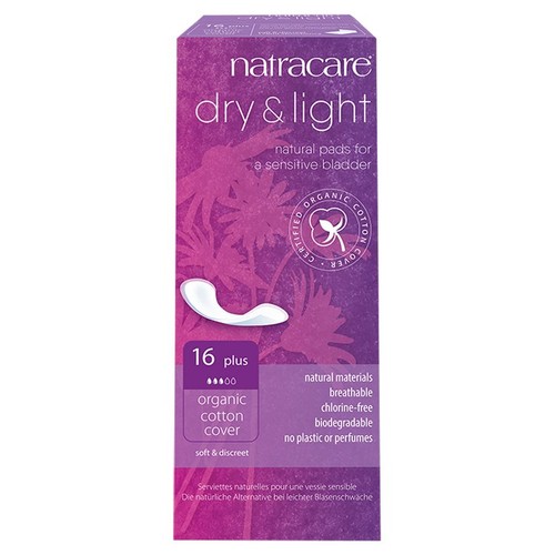 Natracare Organic Cotton Dry & Light Incontinence Pads Plus
