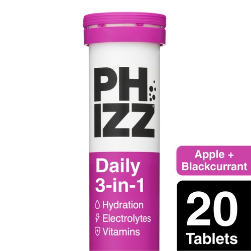 Phizz Apple+Blackcurrant 3in1 Hydration, Electrolyte & Vitamin Effervescent thumbnail 2