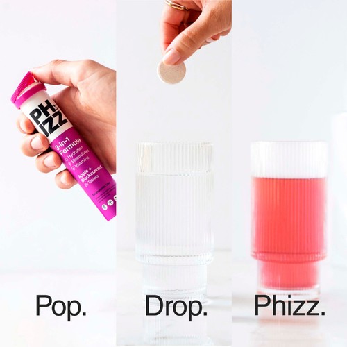 Phizz Apple+Blackcurrant 3in1 Hydration, Electrolyte & Vitamin Effervescent thumbnail 3
