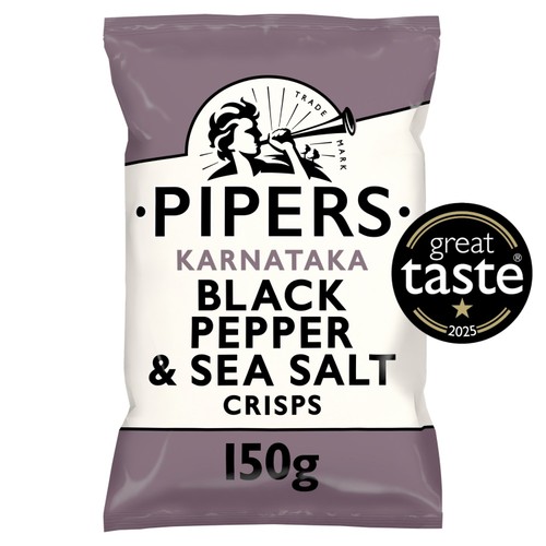 Pipers Karnataka Black Pepper & Sea Salt Sharing Bag Crisps