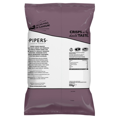 Pipers Karnataka Black Pepper & Sea Salt Sharing Bag Crisps thumbnail 2