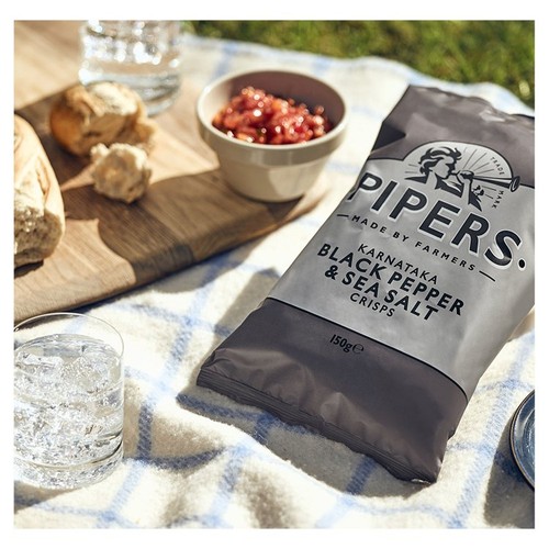 Pipers Karnataka Black Pepper & Sea Salt Sharing Bag Crisps thumbnail 3