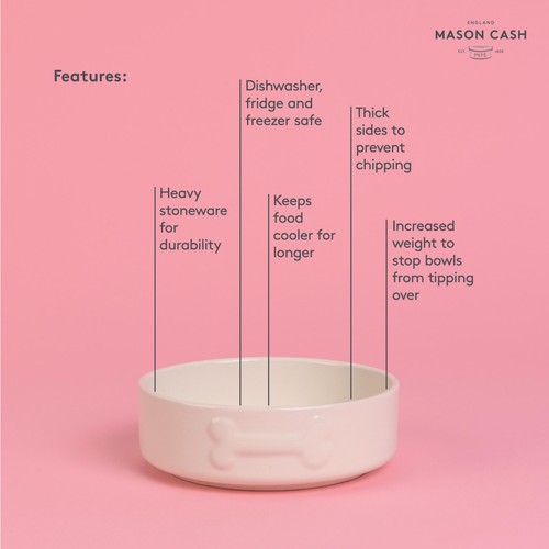 Mason Cash Colour Mix Cream Dog Bowl 15cm thumbnail 4