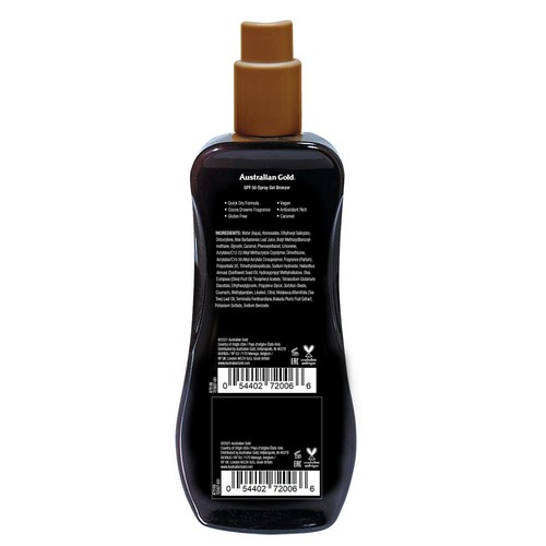 Australian Gold SPF 50 Sunscreen Spray with Instant Bronzer thumbnail 3