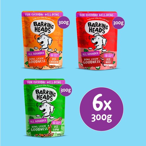 Barking Heads Adult Dog Food Wet Pouches Variety Pack thumbnail 2