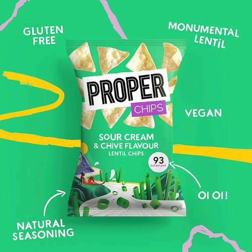 Properchips Sour Cream & Chive Lentil Chips thumbnail 2